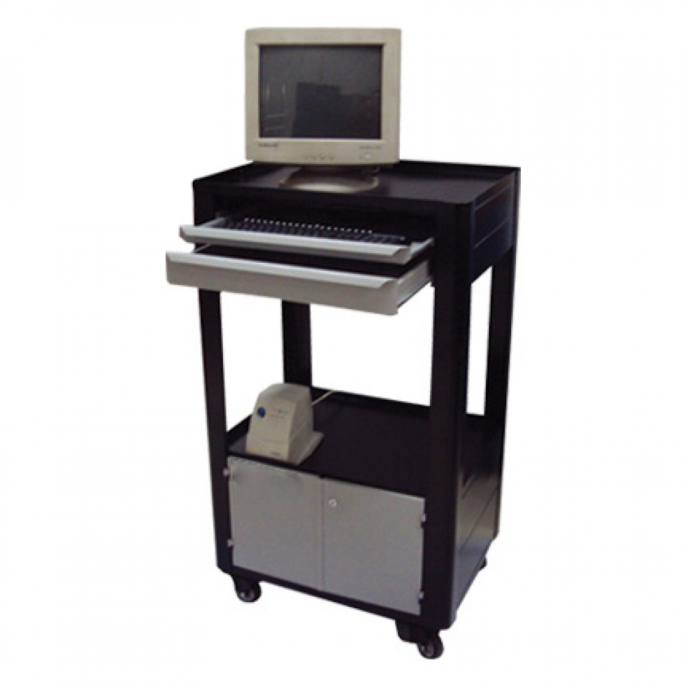 Rack para computador semi fechado 2 gavetas 