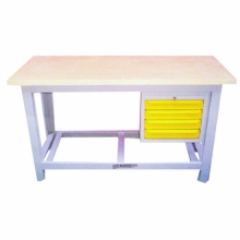 Bancada aberta 4 gavetas, tampo madeira pinus