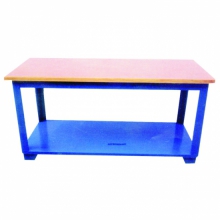 Bancada aberta sem gaveta, tampo madeira pinus 36mm, fundo em chapa