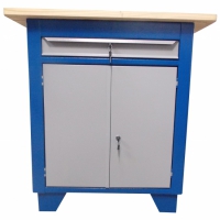 Bancada fechada 1 gaveta, 2 portas, tampo madeira pinus