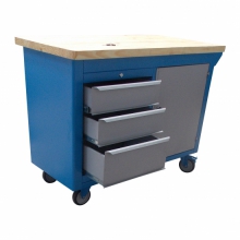 Bancada móvel 3 gavetas, porta lateral