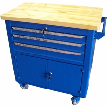 Bancada móvel 3 gavetas, 2 portas