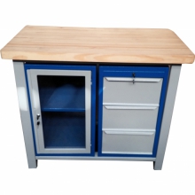 Bancada Inteligente 3 gavetas 1 porta de acrílico