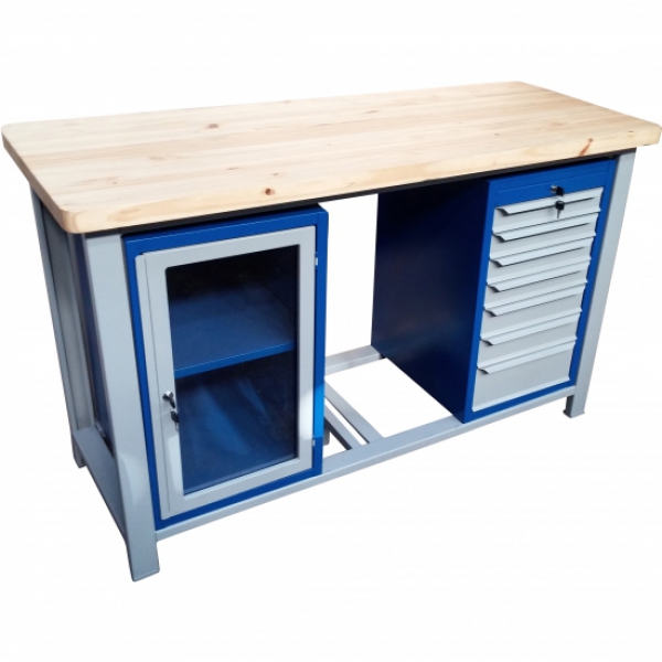 Bancada Inteligente 7 gavetas 1 porta acrílico