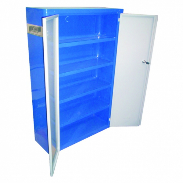 Armário de parede para ferramentas 2 portas de aço - 4 prateleiras interna