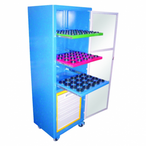 Armário para ferramentas porta cone - 5 gavetas - 3 bandejas móveis c/ 20 cones ISO 40 cada