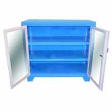 Armário para ferramentas 2 prateleiras fixas - porta c/ visor de acrílico