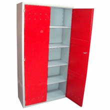 Armário para ferramentas 4 prateleiras fixas - porta de aço