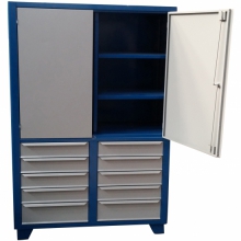 Armário para ferramentas 10 gavetas - 2 prateleiras fixas