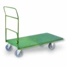 Carrinho plataforma tampo aço - puxador em tubo