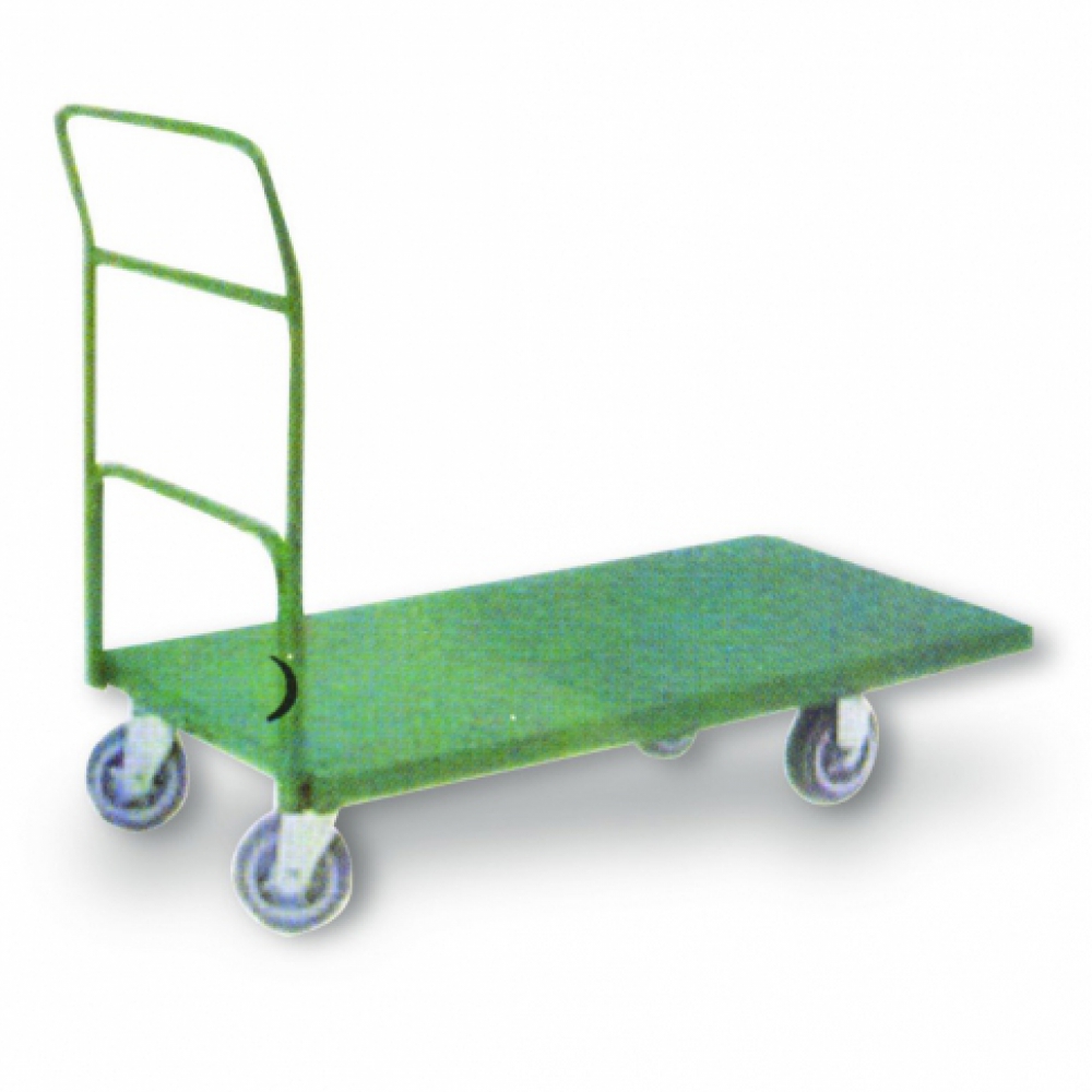 Carrinho plataforma tampo aço - puxador em tubo 