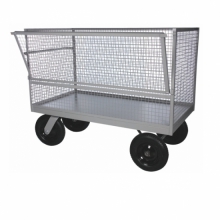 	Carrinho plataforma tubolar - guias laterais em tubo - eixo reforçado - sistema 5ª roda