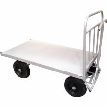 Carrinho plataforma c/ puxador tubolar sistema direção 5ª roda