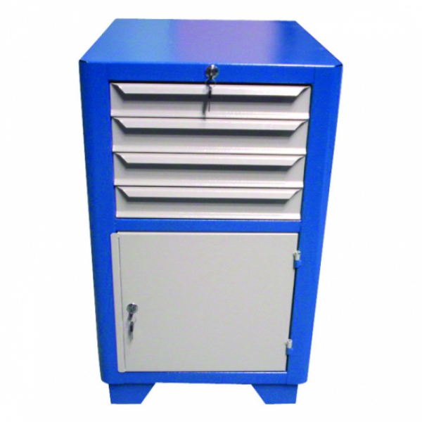 Armário gaveteiro 4 gavetas 1 porta e pés